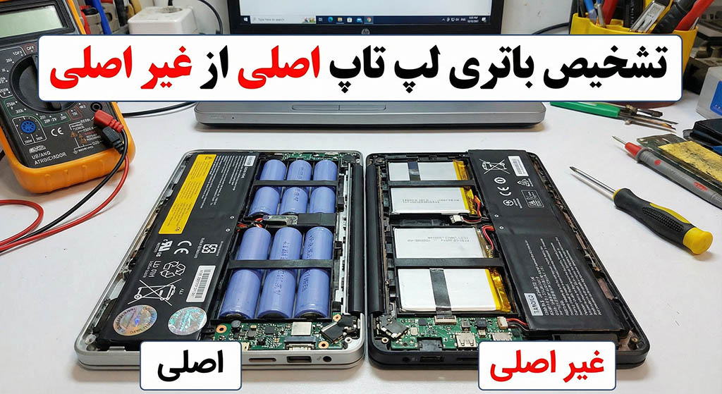 تشخیص باتری لپ ‫تاپ اصلی از غیر اصلی