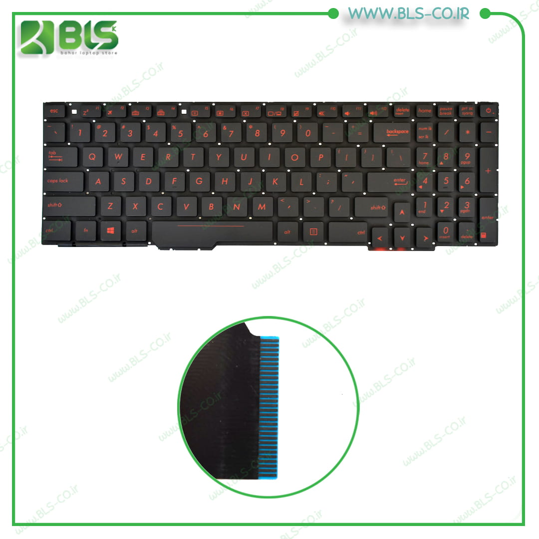 1003373a کیبورد لپ تاپ ایسوس Asus GL553 بکلایتدار - Image 1