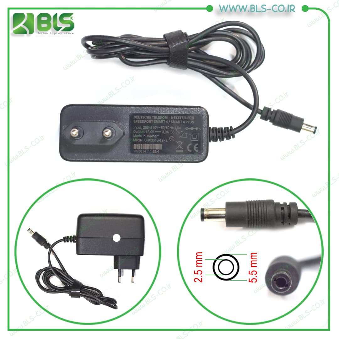 1005522 آداپتور دیواری ۱۲ ولت ۳ آمپر ADAPTER 12V 3A - Image 1
